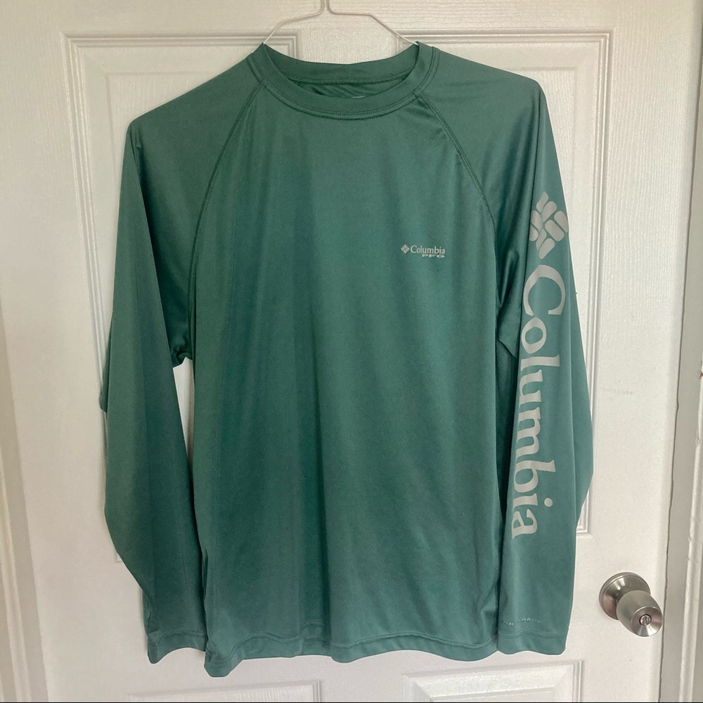 Columbia PFG Long Sleeve Fishing Shirt Aqua Green